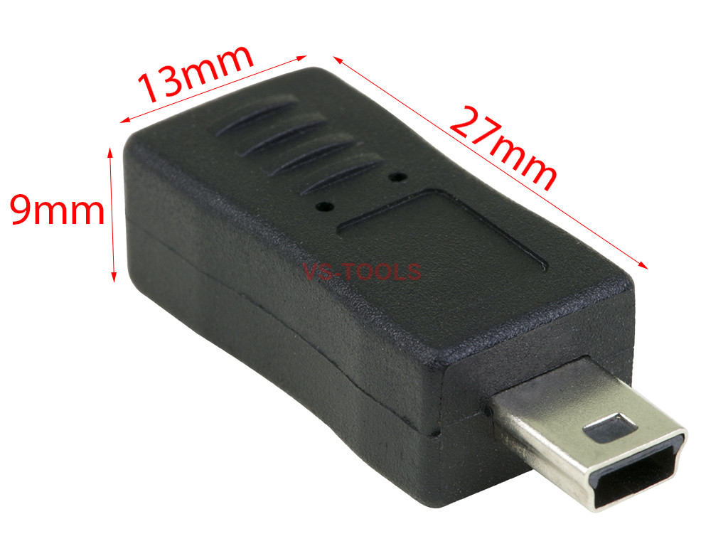 Micro USB Female to Mini USB Male Adapter Converter For Data